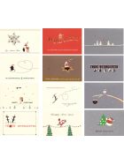 Weihnachtspostkarten Set 12 Stück 