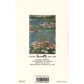 Kunstklappkarte Claude Monet Seerosen