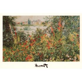 Kunstklappkarte Claude Monet Blumen bei Vetheuil