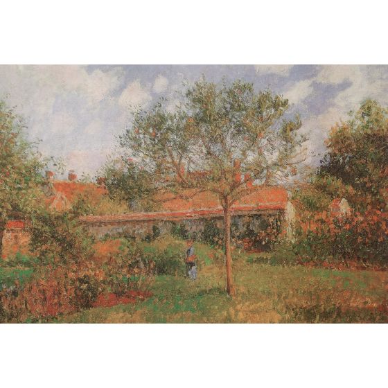 Kunstklappkarte Camille Pissarro Wiesenecke bei Eragny