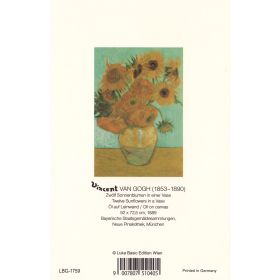 Kunstklappkarte Vincent Van Gogh Zwölf Sonnenblumen in einer Vase