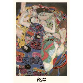 Kunstklappkarte Gustav Klimt Die Jungfrau