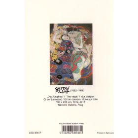 Kunstklappkarte Gustav Klimt Die Jungfrau