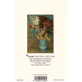 Kunstklappkarte Vincent Van Gogh Vase mit Margeriten und...