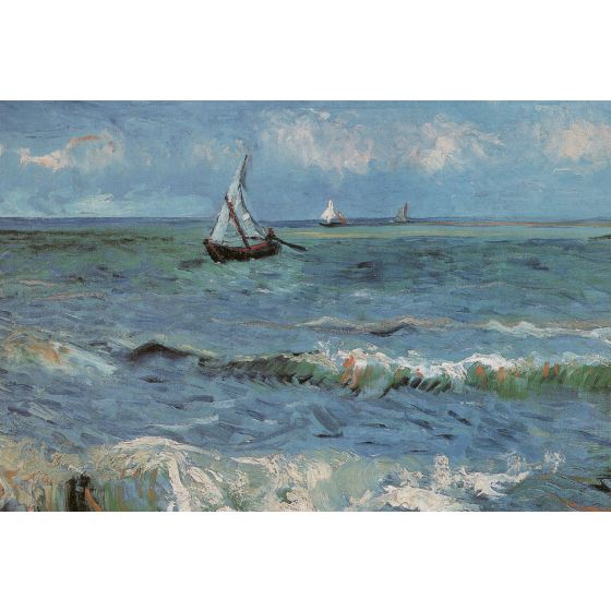 Kunstklappkarte Vincent Van Gogh Seelandschaft bei Les Saintes