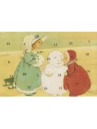 5 Süße Nostalgische Adventskalender Grußkarte 