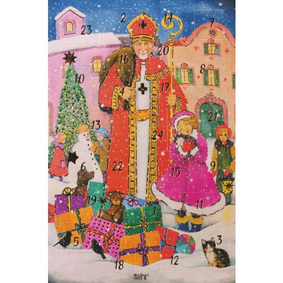 Adventskalenderkarten Heiliger Nikolaus 5 Karten