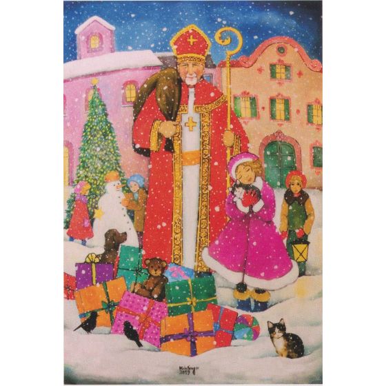 Weihnachtskarte Heiliger Nikolaus 
