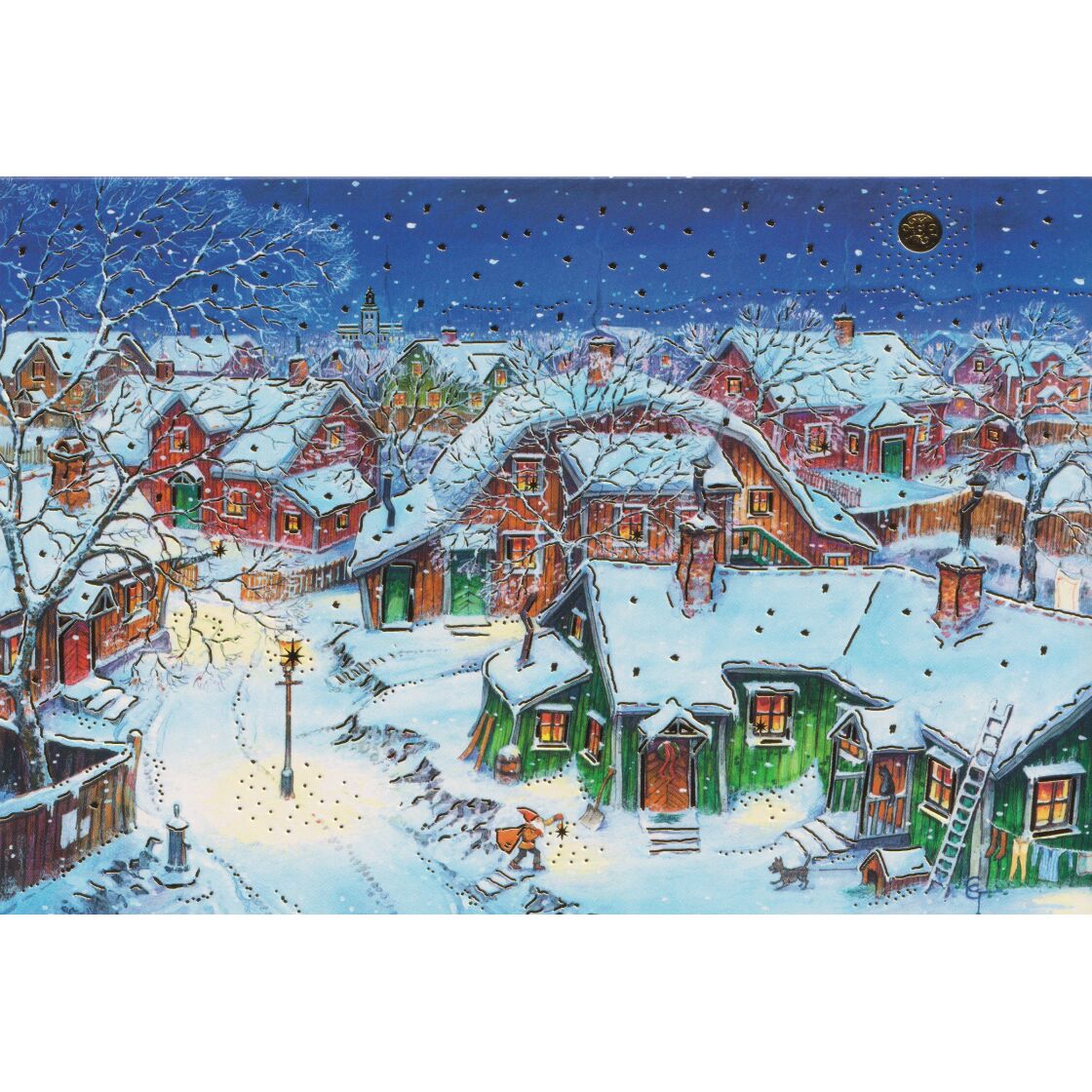 Wrendale Weihnachtskarte \"Besinnliche Weihnachtstage\" | Motiv Pferd & Rotkehlchen | Doppelkarte 15x15 Cm | Inkl. Umschlag