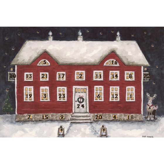 Wunderschöne Adventskalenderkarten The House of Christmas 5 Stück 