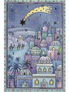 Wunderschöne Adventskalenderkarten Stern von Betlehem 5 Stück 
