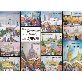 Nostalgischer A4 Adventskalender From Germany with Love