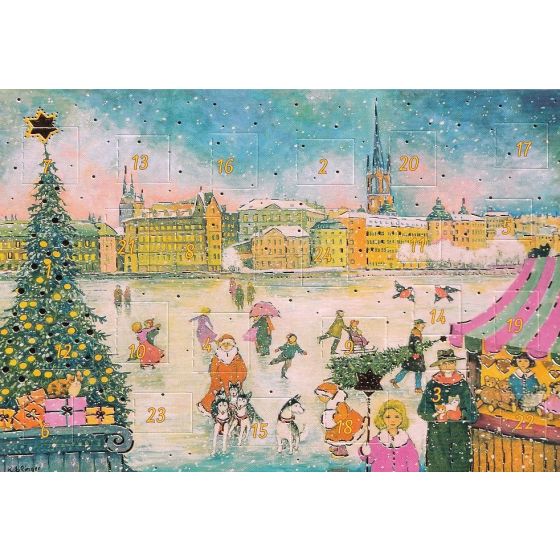 nostalgische-adventskalenderkarte-stockholm-schweden-klappkarte-retro