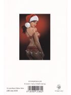 Adventskalenderkarte mit 24 Türchen, winterliches Aquarellmotiv
