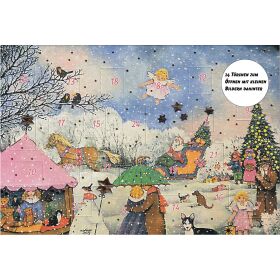 Nostalgische Adventskalenderkarte Weihnachtszeit