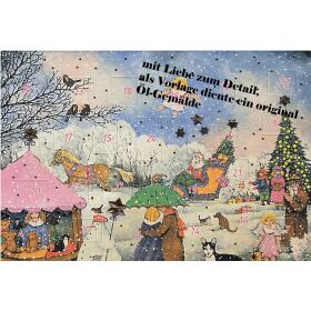 Nostalgische Adventskalenderkarte Weihnachtszeit