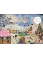 Nostalgische Adventskalenderkarte Weihnachtszeit