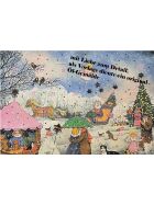 Nostalgische Adventskalenderkarte Weihnachtszeit