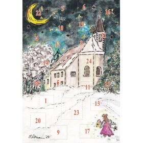 Adventskalenderkarten 4er-Set mit Umschlägen, 4 verschiedene Motive