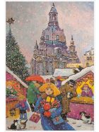 Weihnachtskarten Dresden Frauenkirche 5 Stück