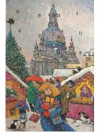 Adventskalender Karten 5 Stück Dresden Frauenkirche 